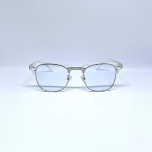 Half Tide Transparent Silver- Blue Light Glasses