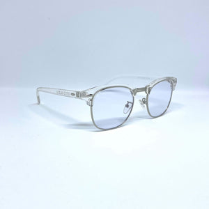 Half Tide Transparent Silver- Blue Light Glasses